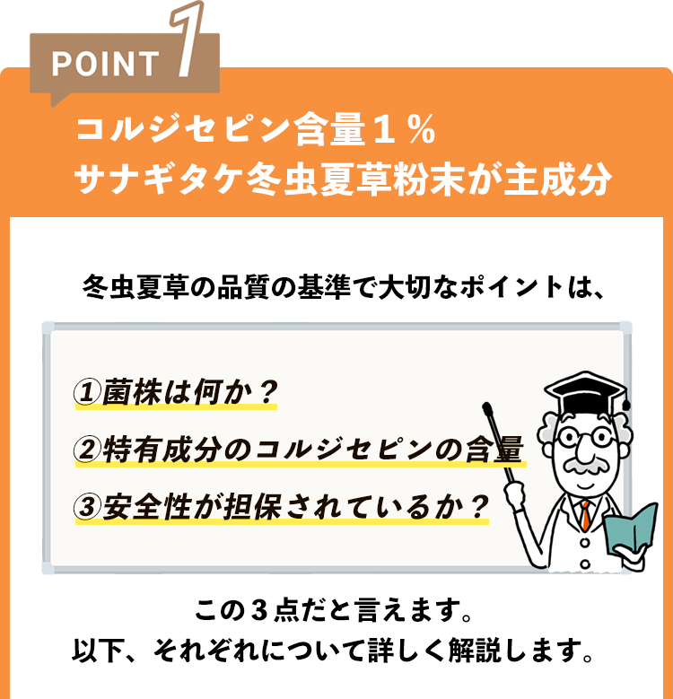 コルジセピン含量１％ サナギタケ冬虫夏草粉末が主成分